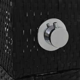 Polyrattan and wpc garden shower