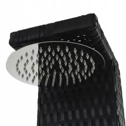 Polyrattan and wpc garden shower