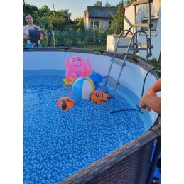 Plieninis pro max rėmo baseino 366x100 rudas 12 pėdų bestway 4in1 filtro siurblys