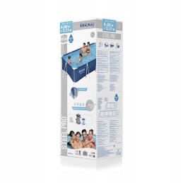 Karkasinio baseino šeimos plieno pro 400x211x81 bestway 3in1 filtro siurblys