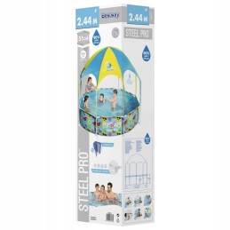 Antžeminis baseinas vaikams, plieninis pro uv atsargus 24