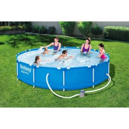 Bestway 56681 plieno profesionalus rėmo baseinas su filtro siurbliu 3 66m x 0,76m