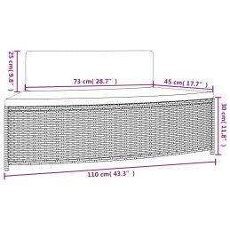 Hot tub in black PE rattan enclosure with 2 benches and stairs