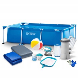 Plieninis sodo baseinas 300x200x75cm, 15-in-1 komplektas