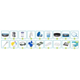 Frame pool steel pro max 366x100 wood imitation 12ft bestway 4in1