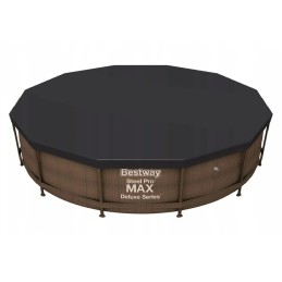 Plieninis pro max rėmo baseino 366x100 rudas 12 pėdų bestway 4in1 filtro siurblys