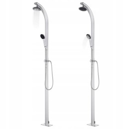 Garden shower with brown base 220 aluminum