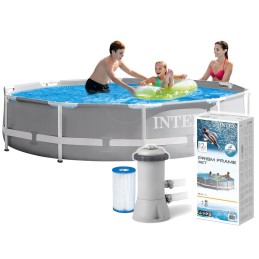Intex prizminis karkasinis baseinas su filtro pompa 366x76cm