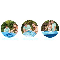 Intex prizminis karkasinis baseinas su filtro pompa 366x76cm