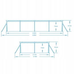 Plieninis sodo baseinas 400x211x81 cm 5in1 bestway