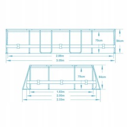 Plieninis sodo baseinas 305 x 200 x 84 cm 10in1 bestway 5614a