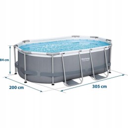 Plieninis sodo baseinas 305 x 200 x 84 cm 10in1 bestway 5614a