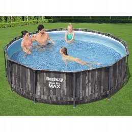 Bestway 5614x steel pro max apaļa rāmja baseins ar ID filtra sūkni