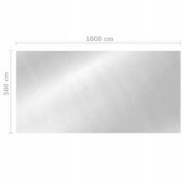 Stačiakampė plaukiojanti saulės folija baseinui 10x