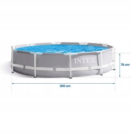 Plieninis sodo baseinas 305 x 76 cm rinkinys 15in1 intex 26702