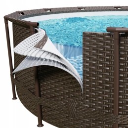 11in1 bestway frame pool 366x100 9150l rattan