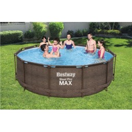 11in1 bestway frame pool 366x100 9150l rattan