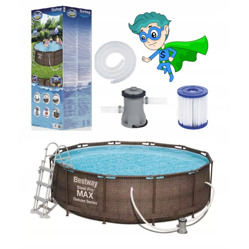 Karkasinis sodo baseinas su filtru 366x100 11in1