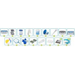 Plieninis sodo baseinas 366 x 100 cm 17in1 bestway