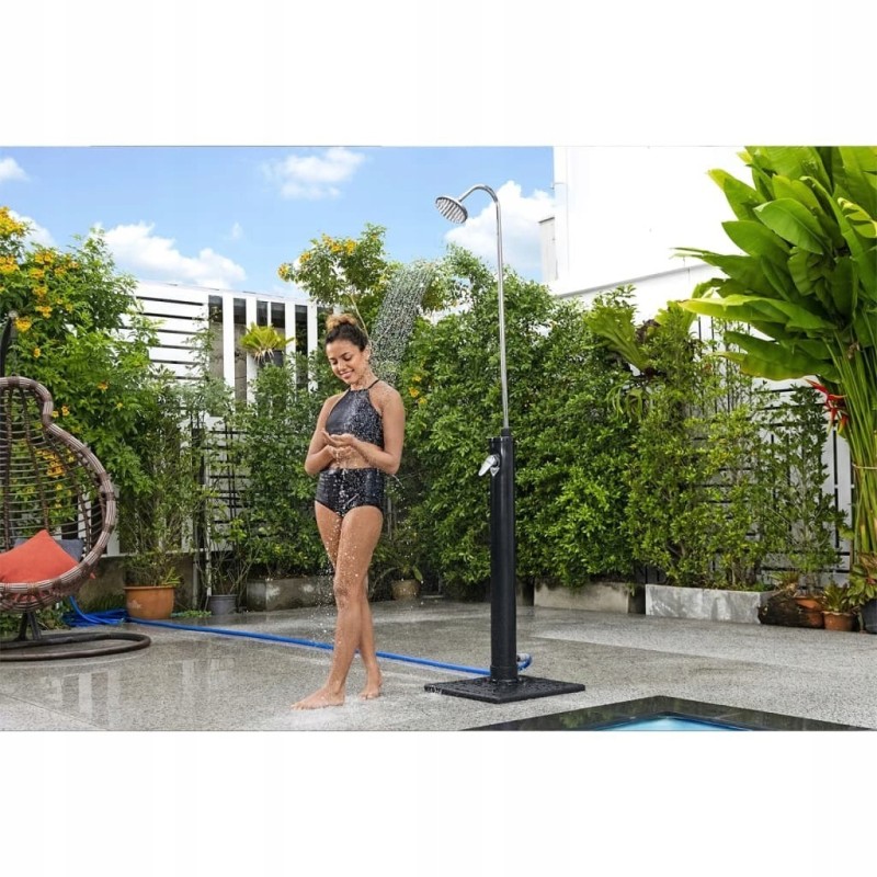 Solar outdoor shower solar flow black 8 l