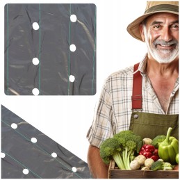 Agrotekstilė, skylutės braškėms ir agurkams, 1,1 x 100 m