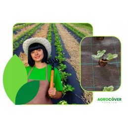Agrotekstilė, skylutės braškėms ir agurkams, 1,1 x 100 m