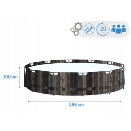 Bestway frame garden pool 366x100 5614x max