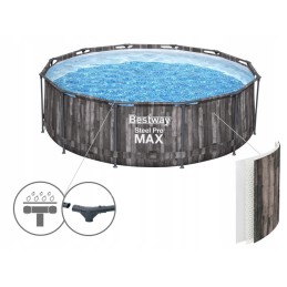 Bestway karkasa dārza baseins 366x100 5614x maks