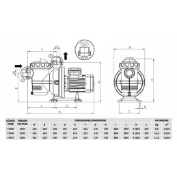Aquasphere 12 5m3 h baseino filtro siurblys