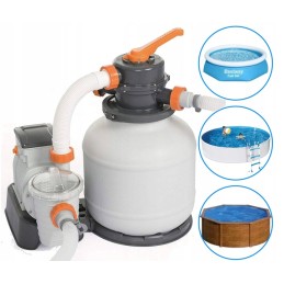 Smėlio siurblio filtravimas baseinui 11355 lh bestway 58486 žarnos ir jungtys