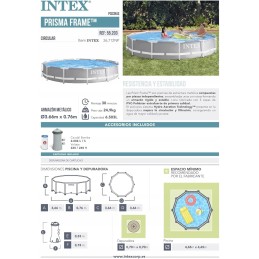 Intex plieno karkaso sodo baseinas 366x76 26710 6in1