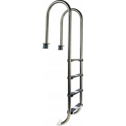 Ladder mega slim 4 steps stainless steel