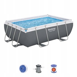 Tugev terasraamiga bassein 282x196x84 9x6 jalga bestway 4in1 pumbafilter