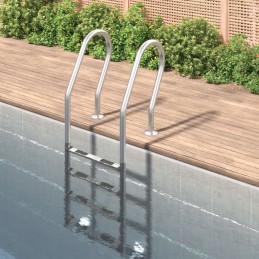 Pool ladder 54x38x184 5 cm stainless steel 304