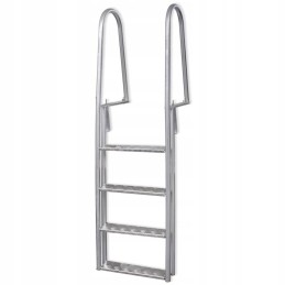 Ladder for pool or jetty 4 steps aluminum