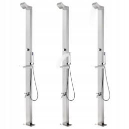 Garden shower 220 cm stainless steel