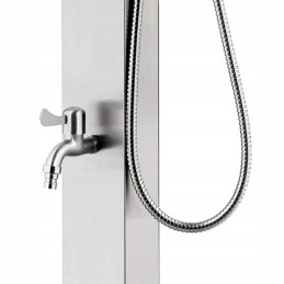 Garden shower 220 cm stainless steel