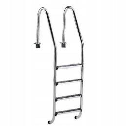 Plačios 4 pakopų kopėčios iš nerūdijančio plieno M00155