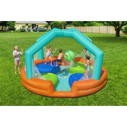 Žaidimų aikštelė vandens parkas Dodge drench bestway vandens purškalas 4 pripučiami paplūdimiai