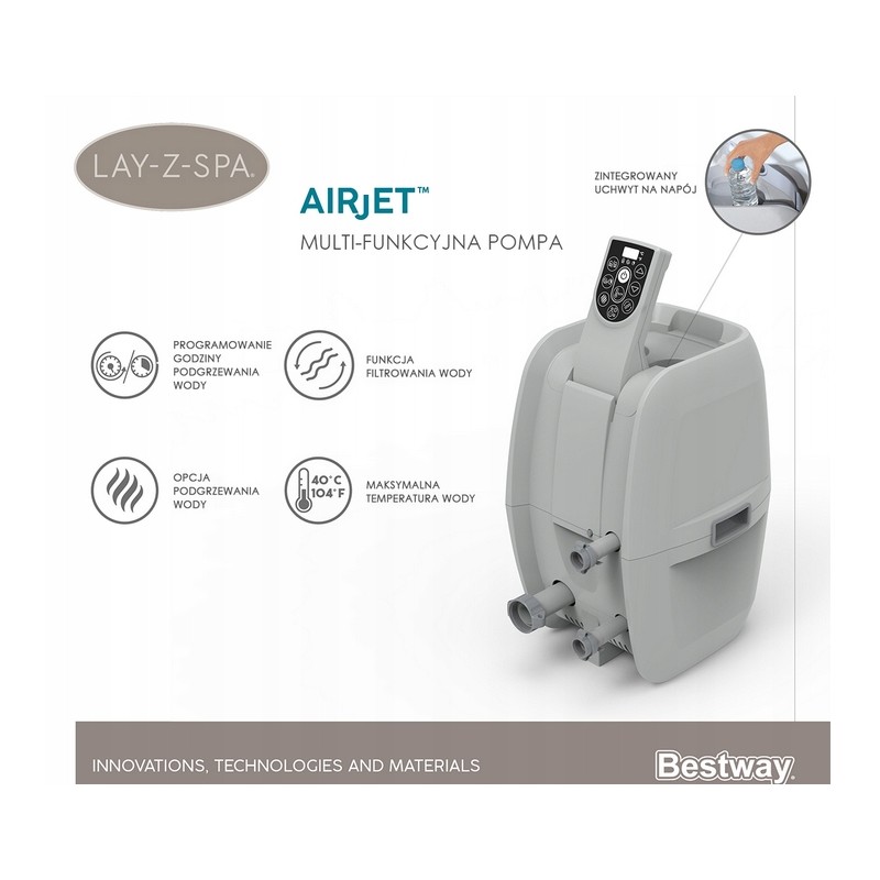 Padėkite sūkurinės vonios siurblį su SPA nauju bestway