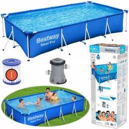 Bestway stačiakampio rėmo baseinas 400 x 211 cm