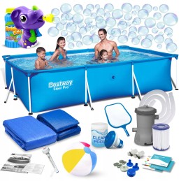 Taisnstūra karkasa baseins 16in1 300 x 201 x 66 cm bestway