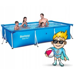 Taisnstūra karkasa baseins 16in1 300 x 201 x 66 cm bestway