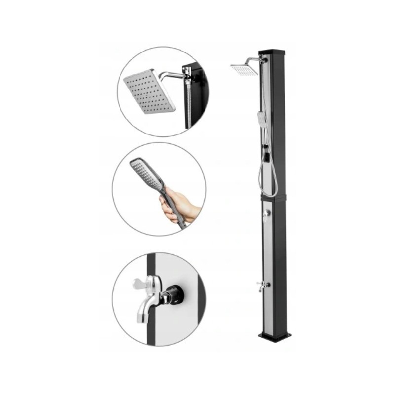 Garden solar shower with a 40l tank, sunny, portable, outdoor