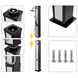 Garden solar shower with a 40l tank, sunny, portable, outdoor
