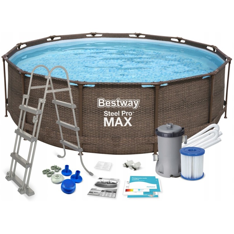 Bestway sodo rotango rėmo baseinas, 9 viename komplektas