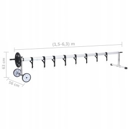 Volelis baseino dangos priežiūrai 6 3 m su slankiojančiu reguliavimu ir švaistikliu