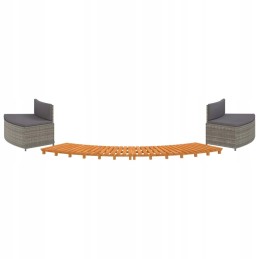 SPA baseino aptvaras, pilkas polirotangas ir akacijos mediena