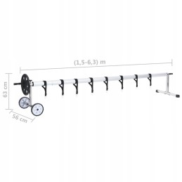 Vidaxl baseino uždengimo volas su plieniniu pagrindu 93177