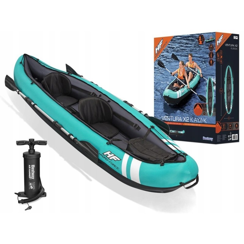 Bestway baidarės 2 asmenų pontoninis hidroforinis irklas 65052